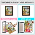 thumbnail image 2 of Kids Art Frame 1 Pack,Kids Artwork Frames Changeable Display 8x10.5 with Mat or 9.5x12 Without Mat,Front-Opening Picture Display Frames Holds 50,Wall Art Frame Black, 2 of 8
