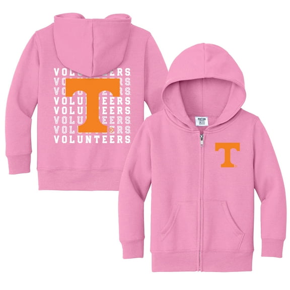Toddler Chad & Jake Pink Tennessee Volunteers  Retro Full-Zip Hoodie