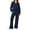 Navy Blue, variant on Outfit Sets for Women 2 Piece Sets Winter Casual Tracksuit Long Sleeve Lounge Set Outfits with Pockets