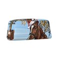 thumbnail image 2 of Goofa Christmas Horse Pattern Leather Pencil Case, Pencil Pouch, Pencil Bag, Pen Case, Pen Pouch, Pen Bag, Pencil Pouches, Pencil Bags,College Pencil Case, 2 of 7