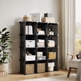 thumbnail image 4 of 12-Cube Entryway Storage Cabinet – Modular PVC Organizer Shelf, Stackable Design for Shoe Rack, Bookcase, or Closet Storage – Easy Assembly, Space-Saving Solution for Home – Black, 4 of 8