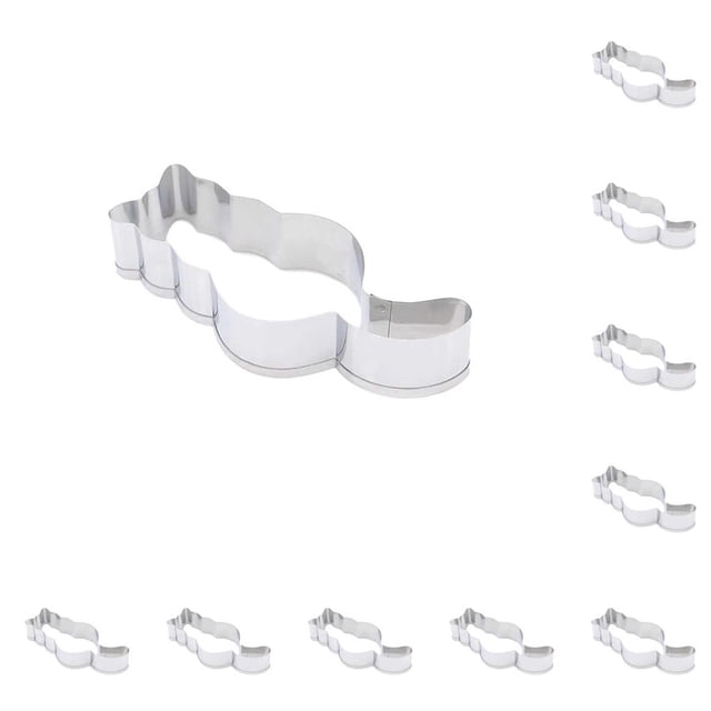 Matsuzay Molde de galletas con forma de gato de acero inoxidable, rebanador de Fondant bonito, herramientas de Navidad, de azúcar, suministros de 8.5*4 cm 10piezas Matsuzay CBP047254