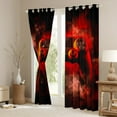 thumbnail image 3 of Castle Fairy Gamer Black Out Curtains,Black Red Ombre Curtains Pack of 2 (42x63 Each), 3 of 6