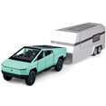 thumbnail image 1 of Auto de Juguete Chengchuang 1/32 Cybertruck Pickup con Remolque Verde Claro, 1 of 7