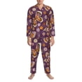 thumbnail image 3 of Balery Buffalo Plaid and Butterflys Pijama para Hombre de Dos Piezas con Manga Larga, Conjunto de Dormir y Descanso Suave con Bolsillos-XX-Large, 3 of 7