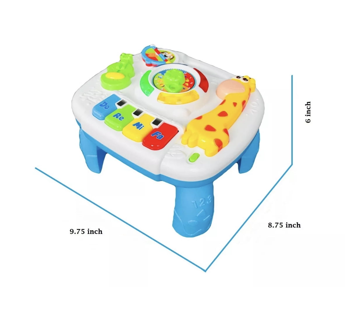 Baby Music Learning Table, Early Educational Activity Center for Toddler Boys and Girls, Activity Table, Ages 6 Months +