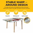 thumbnail image 4 of Christmas Truck Table Cloths for 5 Foot Rectangle Tables, Winter Snowflakes Xmas Tree Deer Grey Patio Waterproof Elastic Fitted Tablecloths, Washable Rectangular Table Cover for Camping, 4 of 8