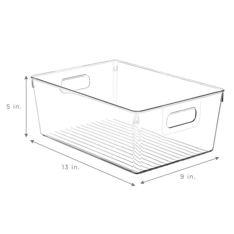 Sorbus 4 Plastic Storage Bins, Clear Kitchen, Pantry, and Bathroom