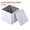 White, variant on Uxcell Square Tin Box, Metal Storage Tin Box Portable Storage Container with Lid for Tea Candy Treats Gifts Favors Green