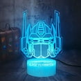 thumbnail image 1 of Optimus Prime Character Boys Gift Transformers 3D LED Illusion Touch Desk Table RGB Night Light Colorful Changing Lampara Child Bedside Sleep Decor Nightlight Kids Boys Birthday Gift （Transformers）, 1 of 9