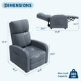 thumbnail image 3 of Recliner Chair for Adults, Adjustable Single Sofa, Enhanced with Side Pocket, Tall Back, Wide Arms & Padded Seat, Home Seating for Living Room, 3 of 7