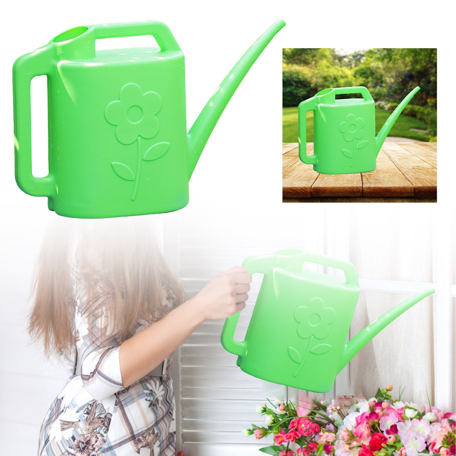 1 Gallon Watering Can - Extra Long Spout Design for Precise Watering, Durable & Lightweight for Houseplants, Garden Flowers, Vegetables & Outdoor Use