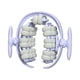 thumbnail image 4 of Rodillo de masaje de 40 ruedas, masajeador de fascia, portátil, práctico rodillo de piernas desmontable para pantorrillas, brazos, deportes en casa y Azul, 4 of 8