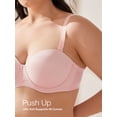 thumbnail image 5 of Wingslove Women's Strapless Push Up Bra Plus Size Full Figure Underwire Multiway Contour Bra,Pink 36C, 5 of 9