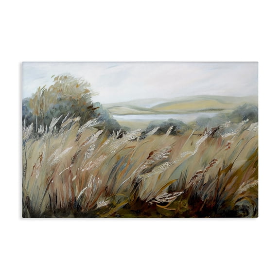 Windy Meadow Distortion Canvas Wall Art, design by Sasha