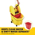 thumbnail image 6 of Rubbermaid Commercial Products WaveBrake 35-Quart Down Press Bucket and Wringer, Yellow, 6 of 6