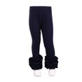 thumbnail image 2 of Weebloom Sweatpants For Girls Leggings Ribbed Lace Trim Footless Ruffle Tight Stocking Bottom Soft Sportswear,6-7 Years, 2 of 3