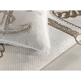 thumbnail image 3 of Ambesonne Anchor Quilted Coverlet 3 Pcs, Navy Summer Holiday, Queen Size, Brown Cream, 3 of 4