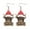 D, variant on SUSHANG Christmas Animal Cow Earrings Christmas Wooden Earrings Animal Cow Earrings Christmas Hat Earrings