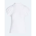 thumbnail image 4 of Scoop Women's Mock Neck Top with Bubble Cap Sleeves, Sizes XS-XXL, 4 of 4