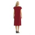 thumbnail image 4 of EFINNY Women Short Sleeve Crew Neck Casual Plain Simple T-Shirt Dress, 4 of 7
