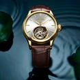 thumbnail image 3 of AESOP Men Mechanical Tourbillon Watches Hand Wind Sapphire Stainless Steel Skeleton Wrist Watches 50M Waterproof Luxury Business Watch with Genuine Leather Strap, 3 of 7