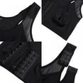 thumbnail image 3 of Women‘s Front Closure Sports Bra Wirefree Padded Support Longline Workout Tank Top Bra, 3 of 12