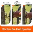 thumbnail image 3 of Instant Locking Gate Latch, Heavy-Duty Automatic Spring Lock, One-Hand Operation, Easy Install for Wood Metal Pipe Gates Farm Ranch Backyard, 3 of 5