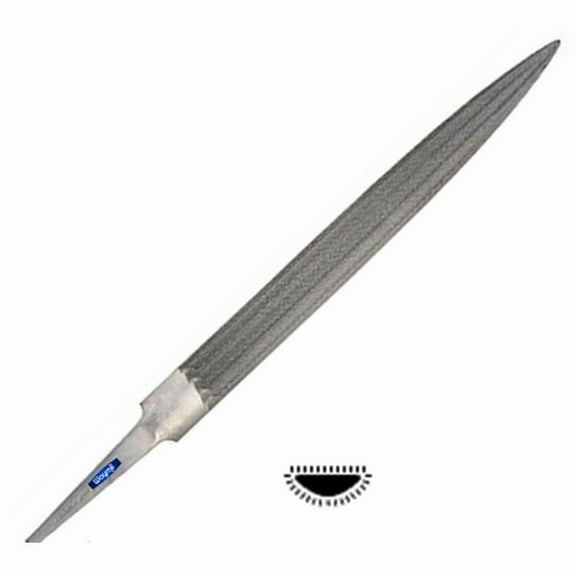 Grobet Swiss Type Full File 200mm Half Round 6" Cut 0, Jewelry Metalsmith Tool