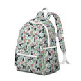 thumbnail image 2 of Boston Terriers and Flowers Backpack for School,Cute School Bag,Schoolbag with Adjustable Shoulder Straps & Padded Back,13.4"x11"x4.7", 2 of 6