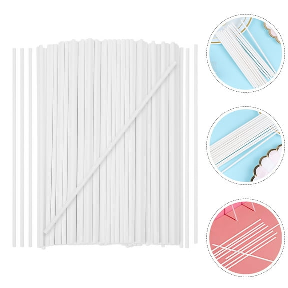 FRCOLOR White Paper Candy Sticks for DIY Treats and Parties Perfect for Holding Candies Lollipops 300pcs