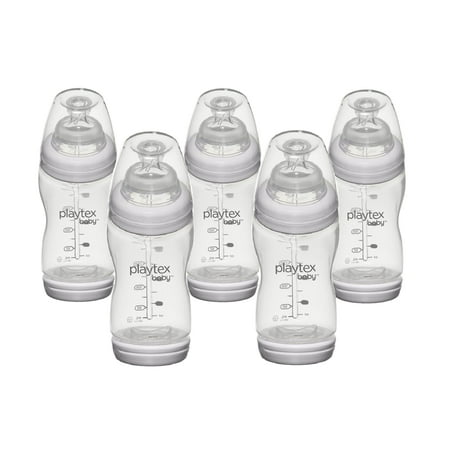 Playtex Baby VentAire Complete Tummy Comfort Baby Bottles, 9 oz, 5