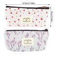 thumbnail image 4 of Matsuzay Bolso cosmético floral de moda para los viajeros de moda Cremallera de lona Estuches de lápices con cremallera Flor Carpetas de archivos azul claro, 4 of 6