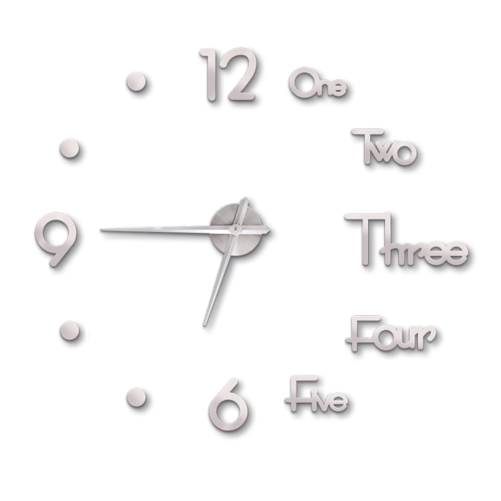 willkey Wall Clock Large DIY 3D Roman Numerals Mirrors Surface Luxury