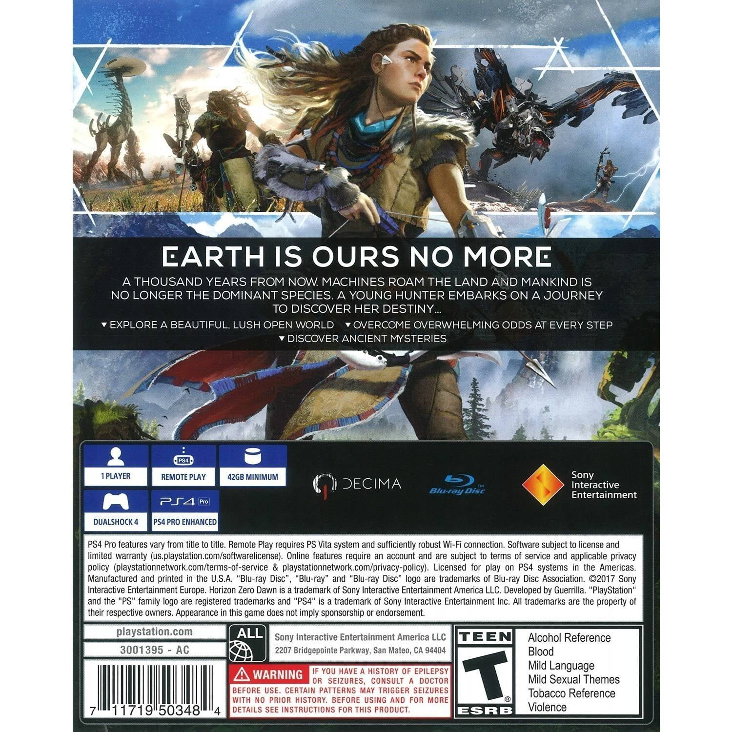 Horizon: Zero Dawn, Sony, PlayStation 711719503484 - Walmart.com