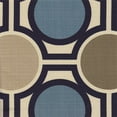 thumbnail image 3 of HomePop Wood and Fabric Parson Accent Chair with Rustic Brown Legs in Blue, 3 of 4