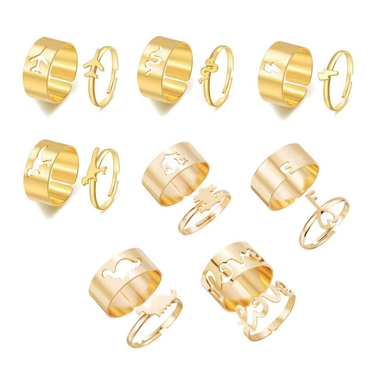 Louis Vuitton Essential V Ring - Gold, Gold-Tone Metal Band, Rings