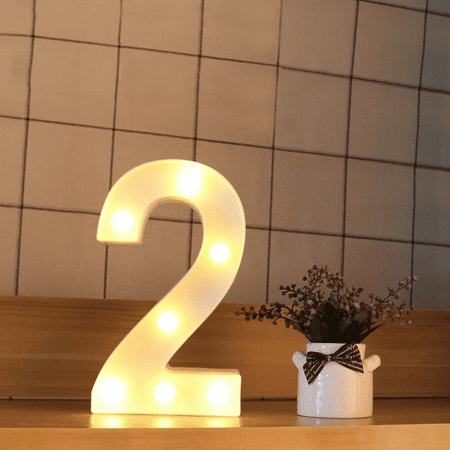 

Led Light Number Letter Sign for Night Light Wedding Birthday Party Christmas Home Decoration Number Lamp