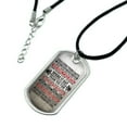 thumbnail image 2 of Work it Out Train Pain Motivational Inspirational Military Dog Tag Pendant Necklace with Cord, 2 of 5