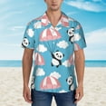 thumbnail image 4 of Easygdp Panda Flying in the Sky Men's Hawaiian Shirts Print Lapel Short Sleeve for Beach, vacation, party, casual occasions - 3X-Large, 4 of 9