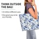 thumbnail image 2 of Balery Blue Paisley Bolsa Tote Estilo Estético con Cremalleras, Bolsa de Hombro, Bolsa de Compras Grande y Plegable, 2 of 8