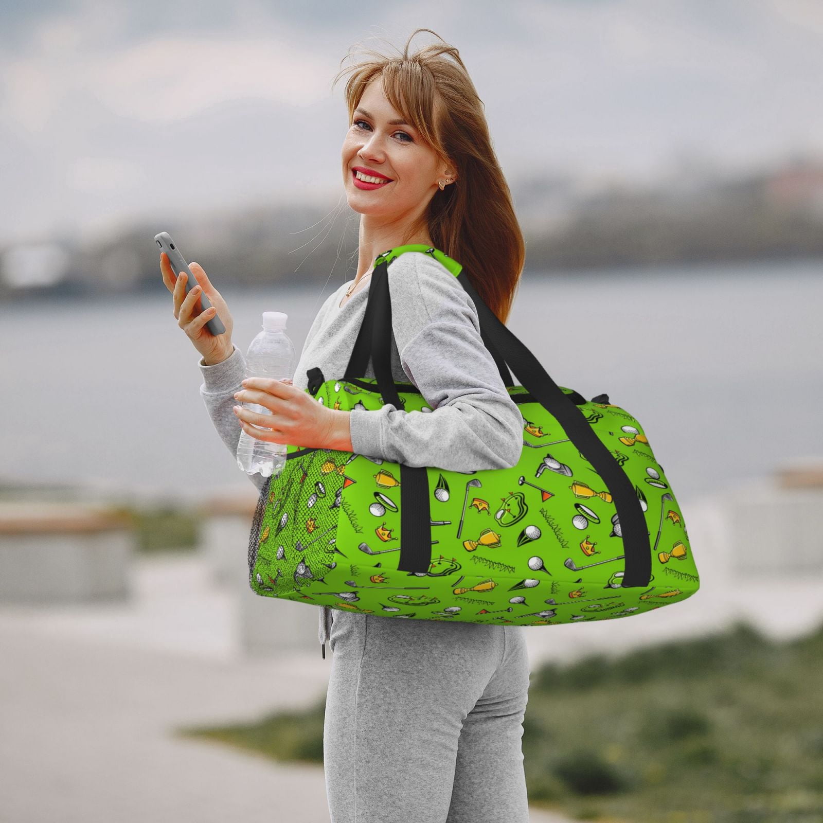 Fuzoiu Golf Sport Club Print Travel Duffle Bag,Carry On Tote Bags,Duffel Bag,Sport Gym Bag, Hospital Bag for Labor and Delivery, Overnight Bag,Luggage Bag