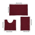 thumbnail image 3 of COFEST Premium Non-Slip Bathroom Floor Mat Set - Super Absorbent, Quick Drying, Elegant Design for Wet Areas Wine, 3 of 8