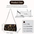 thumbnail image 6 of TSOVTHRID Golden Floral Vintage Print Clutch Evening Bag Elegant Handbag with Detachable Chain Leather Black Evening Clutch Purses for Women Formal Wedding Party Cocktail Prom, 6 of 7