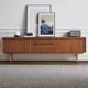 thumbnail image 2 of Mueble de TV de órgano minimalista italiano de diseño, mueble de TV de boj de lujo ligero para sala de estar de madera maciza, 2 of 3