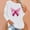 White, variant on Womens Breast Cancer Awareness Sweatshirt - Black, Pink Ribbon Butterfly Print, Raglan Sleeve Crew Neck, Soft 100% Polyester, S-XXL,Size S
