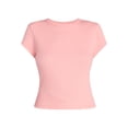 thumbnail image 4 of No Boundaries Rib Tee and Pants Sleep Set, 2-Piece, Women's XXS-3X, 4 of 4