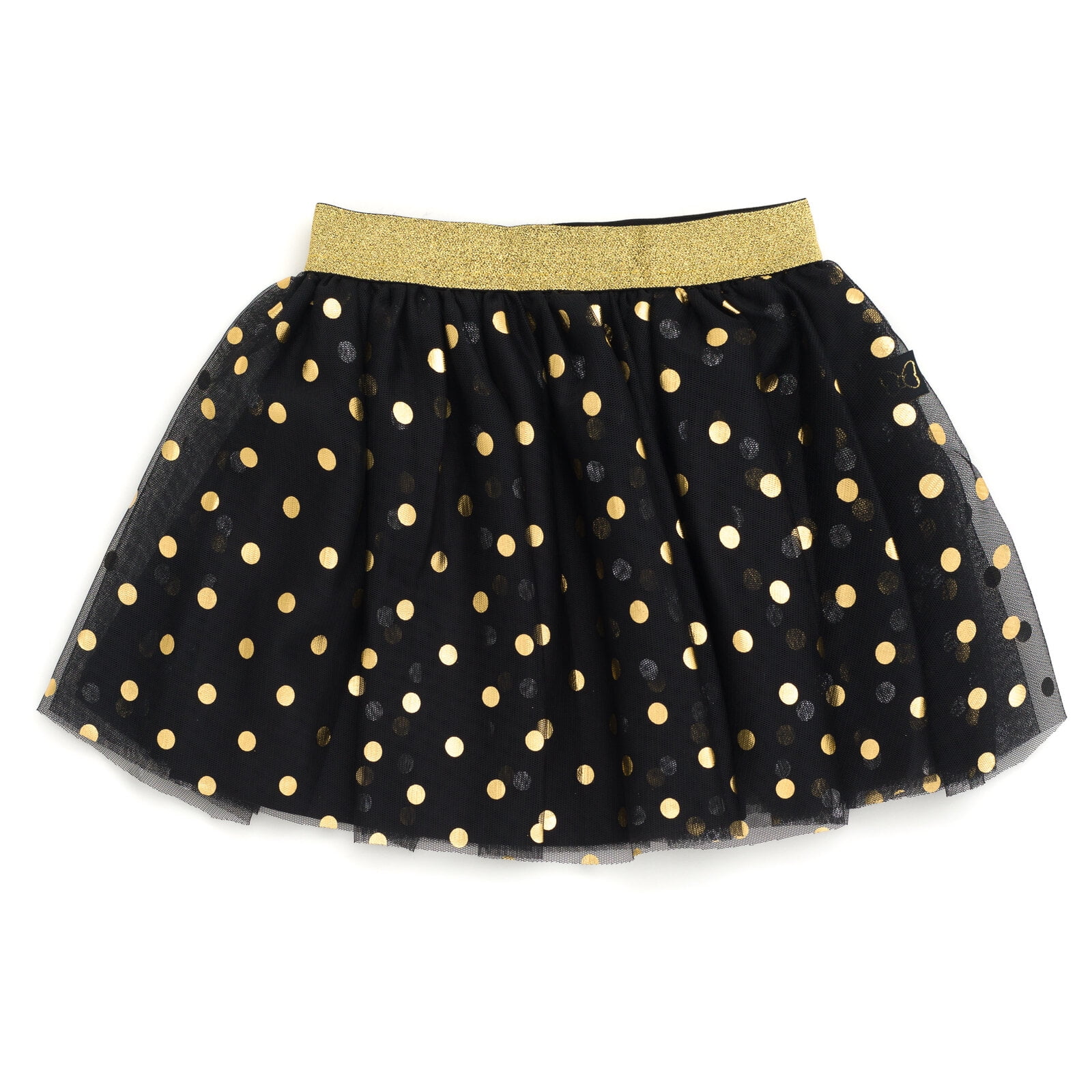 Disney Minnie Mouse Metallic Print T-Shirt and Tulle Mesh Skirt Polka Dots Toddler to Big Kid