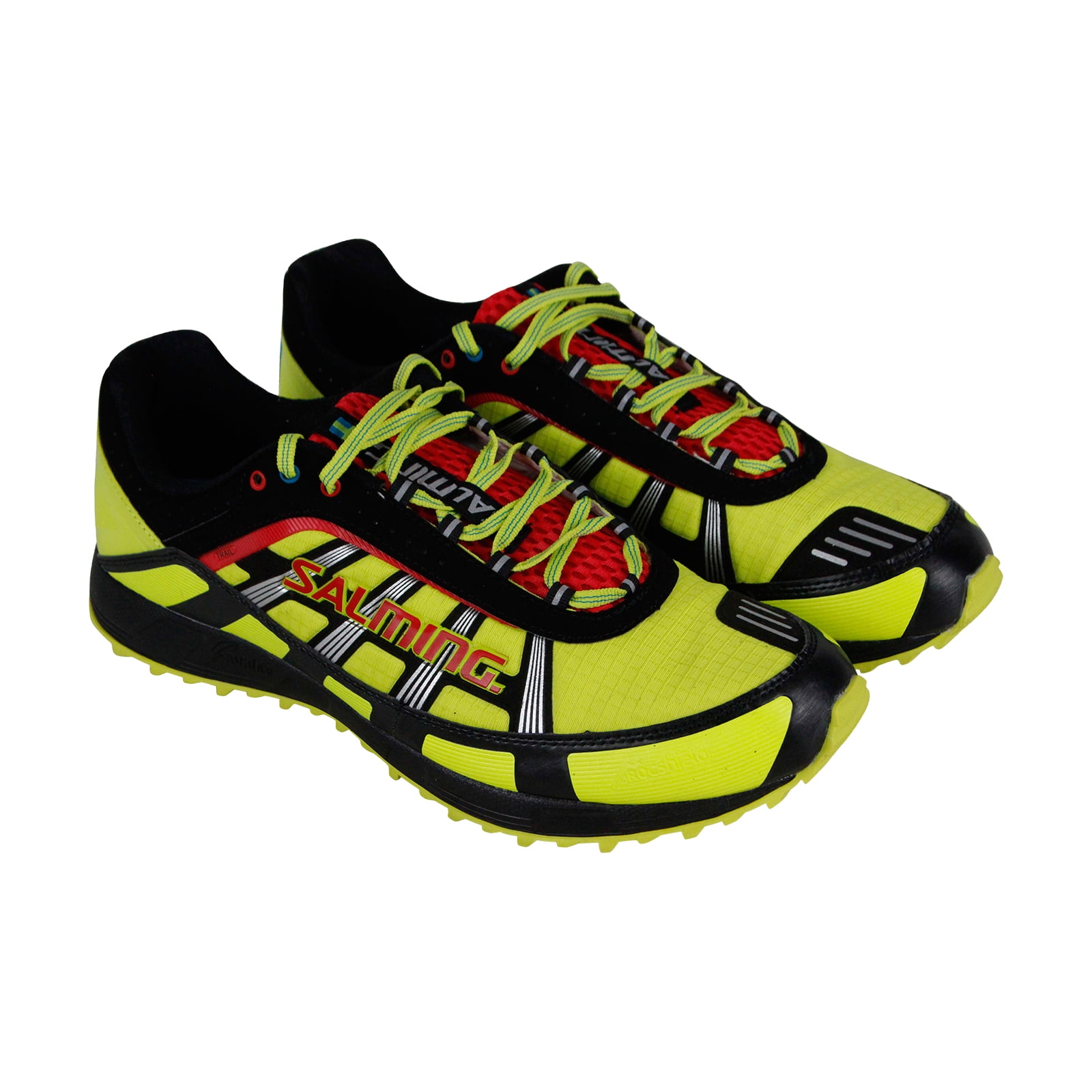 yellow mesh sneakers