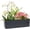 Dark Grey(16''x 5.5''), variant on Elongated Self Watering Planter Pots Window Box 5.5 x 16 inch Indoor Home Garden Modern Decorative Planter Pot for All House Plants Flowers Herbs (White,1-Pack)